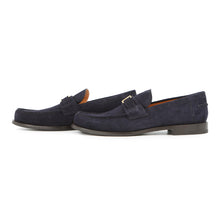 Load image into Gallery viewer, LOUIS VUITTON loafers Navy suede Size 9