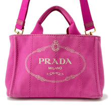 将图像加载到图库查看器中,PRADA Canapa 2WAYBag PinkB2439G Canvas Size Mini