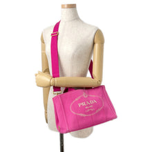 将图像加载到图库查看器中,PRADA Canapa 2WAYBag PinkB2439G Canvas Size Mini