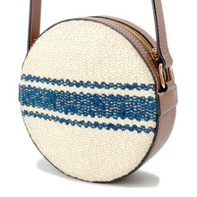 Load image into Gallery viewer, CELINE Round Shoulder Bag Off-white/Tan Canvas Leather