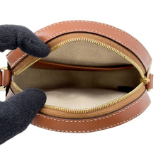 Load image into Gallery viewer, CELINE Round Shoulder Bag Off-white/Tan Canvas Leather