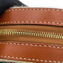 Load image into Gallery viewer, CELINE Round Shoulder Bag Off-white/Tan Canvas Leather