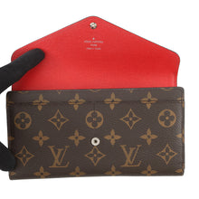 将图像加载到图库查看器中,LOUIS VUITTON Portefeuille Marie-Lou Ron CoquelicotM60727 Monogram