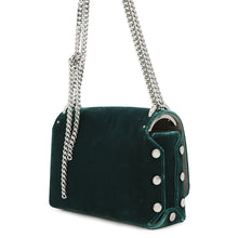 Load image into Gallery viewer, JIMMY CHOO LOCKETT PRETITE ChainShoulder Bag Green Velour