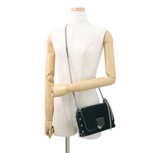 Load image into Gallery viewer, JIMMY CHOO LOCKETT PRETITE ChainShoulder Bag Green Velour