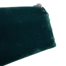 Load image into Gallery viewer, JIMMY CHOO LOCKETT PRETITE ChainShoulder Bag Green Velour