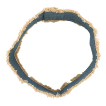 将图像加载到图库查看器中,CHANEL CC Logo denim belt Blue Cotton Rhinestone