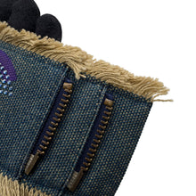 将图像加载到图库查看器中,CHANEL CC Logo denim belt Blue Cotton Rhinestone