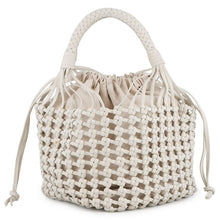 Load image into Gallery viewer, Bottega Veneta Cavallino Tote Bag White709612 Leather Canvas