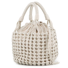 Load image into Gallery viewer, Bottega Veneta Cavallino Tote Bag White709612 Leather Canvas
