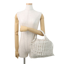 Load image into Gallery viewer, Bottega Veneta Cavallino Tote Bag White709612 Leather Canvas