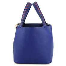 将图像加载到图库查看器中,HERMES Picotin Lock Tresage Blue Encre/Brique/Black Epsom Size MM