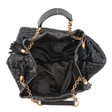 Load image into Gallery viewer, DOLCE&GABBANA ChainShoulder Tote Black Sequins Leather