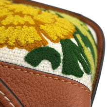 将图像加载到图库查看器中,LOEWE Drawstring Hammock Flora Tan/Multicolor303.30.V07 Calf Leather Canvas Size Mini