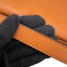将图像加载到图库查看器中,LOEWE Cross Line Clutch Bag Brown Leather