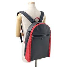 将图像加载到图库查看器中,Christian Louboutin Backpack Paris Black/Red1225145 Leather Rubber