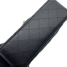 将图像加载到图库查看器中,CHANEL Matelasse Top Handle Mini Flap Bag BlackAS2431 Lambskin Size 20