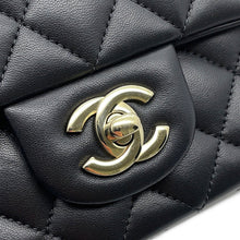 将图像加载到图库查看器中,CHANEL Matelasse Top Handle Mini Flap Bag BlackAS2431 Lambskin Size 20