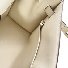 将图像加载到图库查看器中,HERMES Kelly Sellier Nata / Jaune Citron Toile H Swift Leather Size 28