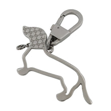 Load image into Gallery viewer, GUCCI Interlocking G Dog Key Chain Black/Red817294 Metal