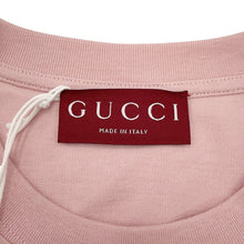 Load image into Gallery viewer, GUCCI Embroidery Cotton Jersy TShirt Size S Rose Pink796395 Cotton100%