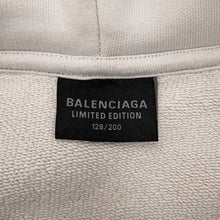 Load image into Gallery viewer, BALENCIAGA BFRND Small Zip-Up Hoodie Size L Light Gray788243 Cotton98% Polyurethane2%