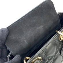 将图像加载到图库查看器中,Dior Lady D-Joy Cannage 3-way Bag BlackS0910ONGE Lambskin Size micro