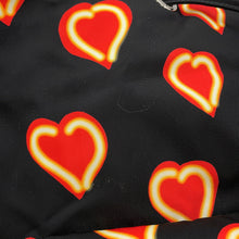 将图像加载到图库查看器中,PRADA Heart Pattern Backpack Black/Red1BZ006 Nylon