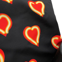 将图像加载到图库查看器中,PRADA Heart Pattern Backpack Black/Red1BZ006 Nylon