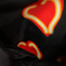 将图像加载到图库查看器中,PRADA Heart Pattern Backpack Black/Red1BZ006 Nylon