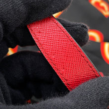 将图像加载到图库查看器中,PRADA Heart Pattern Backpack Black/Red1BZ006 Nylon