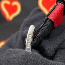 将图像加载到图库查看器中,PRADA Heart Pattern Backpack Black/Red1BZ006 Nylon
