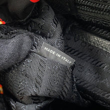 将图像加载到图库查看器中,PRADA Heart Pattern Backpack Black/Red1BZ006 Nylon