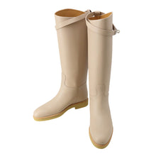 Load image into Gallery viewer, HERMES Faustin long boots Beige Leather Size 37