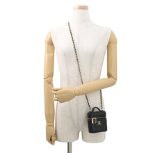 将图像加载到图库查看器中,CHANEL Matelasse 2WAY Chain Vanity Case BlackAP2503 Caviar Leather
