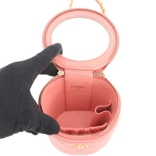 Load image into Gallery viewer, CHANEL Vanity Top Handle ChainShoulder Bag Pink Lambskin Size Mini