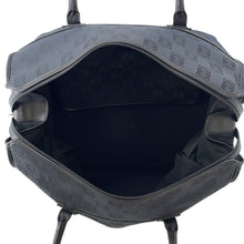 将图像加载到图库查看器中,LOEWE Anagram Boston Black Canvas Leather