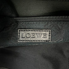将图像加载到图库查看器中,LOEWE Anagram Boston Black Canvas Leather