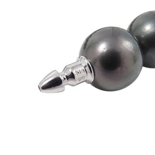 Load image into Gallery viewer, TASAKI Black Pearl Gradation Necklace and Earring Set 18K White Gold