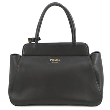 将图像加载到图库查看器中,PRADA Handbag Black1BG533 Soft Grain Leather Size Medium
