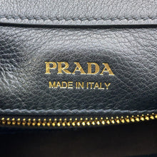 将图像加载到图库查看器中,PRADA Handbag Black1BG533 Soft Grain Leather Size Medium