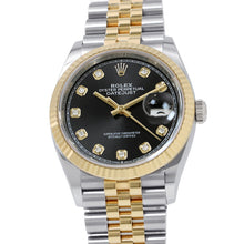 Load image into Gallery viewer, ROLEX Datejust 36 W36mm Stainless Steel K18YG Bright Black Dial126233G