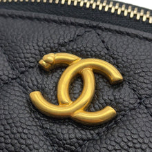 Load image into Gallery viewer, CHANEL Matelasse CC Logo Heart Chain Crossbody Bag BlackAP3761 Caviar Leather