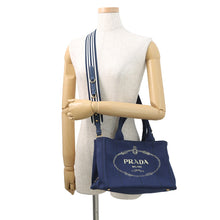 将图像加载到图库查看器中,PRADA Canapa Blue1BG439 Canvas