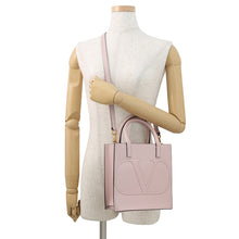 将图像加载到图库查看器中,Valentino Garavani V Logo WALK 2WAY Handbag PinkXW9B0H23QEL Leather