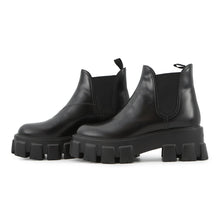 Load image into Gallery viewer, PRADA Monolith Side Gore Boots Black1T725L Leather Rubber Size 35H