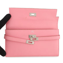 Load image into Gallery viewer, HERMES Kelly Wallet Long Rose Confetti Chevre Myzore Goatskin