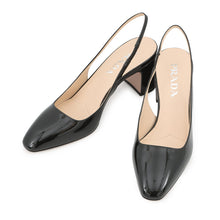 将图像加载到图库查看器中,PRADA Slingback Pumps Black1I173N Patent Leather Size 36