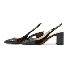 将图像加载到图库查看器中,PRADA Slingback Pumps Black1I173N Patent Leather Size 36