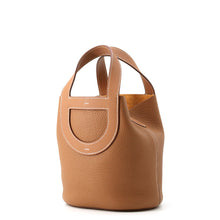 Load image into Gallery viewer, HERMES in-the-loop Tote Bag Gold Taurillon Clemence Swift Leather Size 18
